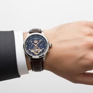 NWT Authentic Thomas Earnshaw Baron Blue Dial Men's Watch